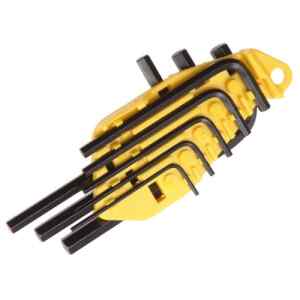 JUEGO DE 8 LLAVES HEXAGONALES/ALLEN CORTAS DE 1.5, 2.0, 2.5, 3.0, 4.0, 5.0, 5.5 Y 6.0 MILIMETROS . MARCA STANLEY
