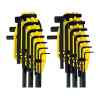 JUEGO DE 20 LLAVES HEXAGONALES/ALLEN CORTAS, EN PULGADAS Y MILIMETRICAS. MARCA STANLEY