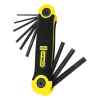 JUEGO DE 9 LLAVES HEXAGONALES/ALLEN PRO, PLEGABLES, 5/64, 3/32, 7/64, 1/8, 9/64, 5/32, 3/16, 7/32 Y 1/4. MARCA STANLEY