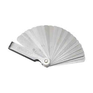 CALIBRADOR METRICO DE BUJIAS Y VALVULAS, 25 HOJAS. 0.0015, 0.002, 0.0025, 0.003, 0.0035, 0.004. MARCA STANLEY
