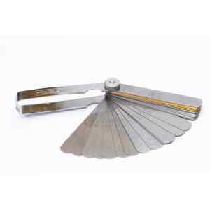 CALIBRADOR DE BUJIAS Y VALVULAS, 36 HOJAS, 0.002, 0.0025,0.003, 0.004, 0.005, 0.006, 0.007, 0.008. MARCA STANLEY
