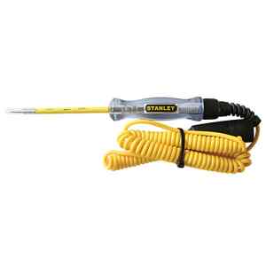 TESTER/PROBADOR DE CIRCUITO, PARA CIRCUITOS DE 6, 12 Y 24 VOLTIOS, VASTAGO AISLADO. MARCA STANLEY