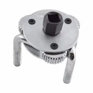 LLAVE AJUSTABLE DE FILTRO DE ACEITE DE 3 BRAZOS, APERTURA DE  2-12 A 4-3/4 PULGADAS. MARCA STANLEY
