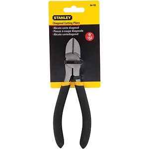 ALICATE DE CORTE DIAGONAL, LARGO DE 6 PULGADAS, ANCHO DE 2 PULGADAS, ANCHO DE PUNTA 7/16 PULGADAS. MARCA STANLEY