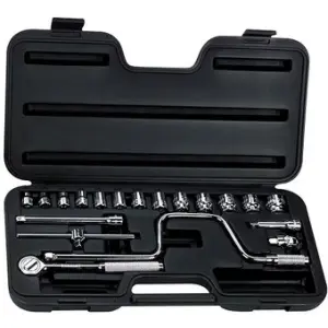 JUEGO DE 20 PIEZAS, COPAS EN PULGADAS, RAIZ 3/8 PULGADAS, CON MALETA PLASTICA. MARCA STANLEY