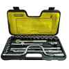 JUEGO DE 27 PIEZAS, RAIZ DE 1/2 PULGADAS, COPAS 12 PUNTOS, EN PULGADAS CON MALETA PLASTICA. MARCA STANLEY