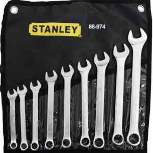 JUEGO DE 9 LLAVES COMBINADAS MILIMETRICAS, DE 8, 9, 10, 11, 12, 13, 14, 15 Y 17 MILIMETROS, 12 PUNTOS. MARCA STANLEY
