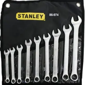 JUEGO DE 9 LLAVES COMBINADAS MILIMETRICAS, DE 8, 9, 10, 11, 12, 13, 14, 15 Y 17 MILIMETROS, 12 PUNTOS. MARCA STANLEY