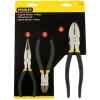 JUEGO DE 3 ALICATES P/ELECTRICISTA, ALICATE DE 8 PULG, PUNTA LARGA DE 6 PULG, CORTE DIAGONAL DE 6 PULG. MARCA STANLEY