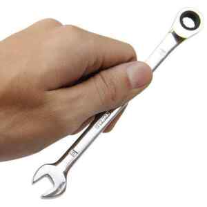 LLAVE COMBINADA DE RATCHET, LARGA METRICA, APERTURA DE 8 MILIMETROS, LARGO DE 111.6 MM. MARCA STANLEY