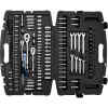 JUEGO DE 201 HERRAMIENTAS MECANICAS, COPAS, RATCHETS, LLAVES, EXTENSIONES, PUNTAS, ADAPTADORES. MARCA STANLEY