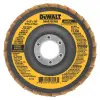 DISCO FLAP DISK, DE ALETAS NO TEJIDAS,4 1/2 PULG X 7/8, PULIR, GRANO GRUESO.MARCA DEWALT