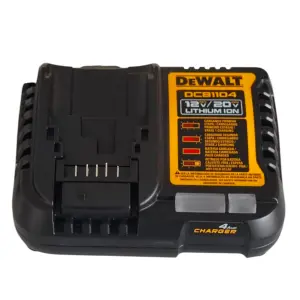 CARGADOR DE BATERIAS DE LITIO, 12 VOLTIOS A 20 VOLTIOS, 4 AMPERIOS DE SALIDA, CARGA RAPIDA. MARCA DEWALT
