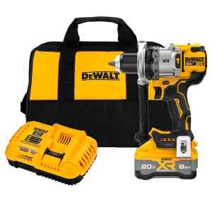 TALADRO PERCUTOR INALAMBRICO XR 20V, MANDRIL 1/2, 3 VEL, INCLUYE CARGADOR Y 1 BATERIA 8 AH SISTEMA ANTI-ROTACION. DEWALT