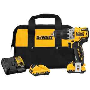 BARRENO TALADRO PERCUTOR INALAMBRICO DE 12 VOLTIOS, MANDRIL 3/8, MOTOR BRUSHLESS, 2 BATERIAS Y CARGADOR. DEWALT