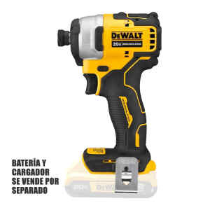 ATORNILLADOR DE IMPACTO INALAMBRICO ATOMIC, VASTAGO 1/4 PLG, 20V, BRUSHLESS, SIN CARGADOR NI BATERIA, (BARE TOOL)DEWALT
