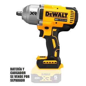 LLAVE DE IMPACTO INALAMBRICA, 1/2 PULG, 20V, 1,030 PIE/LIBRA, BRUSHLESS, SIN BATERIAS NI CARGADOR, (BARE TOOL). DEWALT