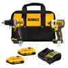 COMBO BARRENO/TALADRO PERCUTOR Y ATORNILLADOR DE IMPACTO, INALAMBRICO 20 VOLT, BRUSHLESS CON BOLSO. MARCA DEWALT