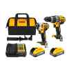 COMBO BARRENO/TALADRO PERCUTOR 1/2,DCD996 Y ATORNILLADOR DE IMPACTO 1/4,DCF887, 20 VOLT,BATERIAS 5 AH POWER STACK.DEWALT