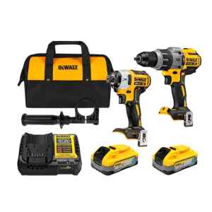 COMBO BARRENO/TALADRO PERCUTOR 1/2,DCD996 Y ATORNILLADOR DE IMPACTO 1/4,DCF887, 20 VOLT,BATERIAS 5 AH POWER STACK.DEWALT