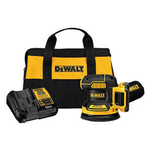 LIJADORA ROTO-ORBITAL VELOCIDAD VARIABLE, INALAMBRICA, 5 PULGADAS, 20V, CON 1 BATERIA , CARGADOR Y BOLSA. MARCA DEWALT