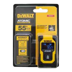 MEDIDOR METRO LASER DIGITAL DE BOLSILLO, ATOMIC, RANGO DE 16.75 METROS, RECARGABLE. MARCA DEWALT
