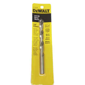 BROCA, METAL Y MADERA, 3/8 PULG, ACERO RAPIDO, HSS. MARCA DEWALT