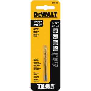 BROCA DE TITANIO, METAL Y MADERA, 3/32 PULG. MARCA DEWALT