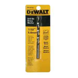 BROCA, METAL Y MADERA, 7/32 PULG, DE ACERO RAPIDO, HSS. MARCA DEWALT