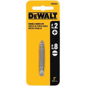 PUNTA DOBLE, PHILLIPS No. 2 Y PLANA No. 8, 2 PULG LARGO, BLISTER. MARCA DEWALT