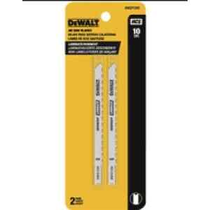 SET DE 2 CUCHILLAS PARA CALADORA, 10 DIENTES X PULG, 4 PULG LARGO, CORTES EN LAMINADOS DE MADERA. DEWALT