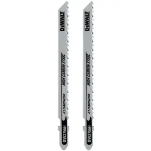 SET DE 2 CUCHILLAS PARA CALADORA, PARA ALUMINIO, FIBRA DE VIDRIO, 8 DIENTES X PULG. MARCA DEWALT