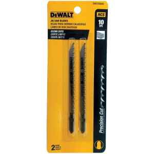 SET DE 2 CUCHILLAS PARA CALADORA, LARGO 4 PULG, P/MADERA, 10 DIENTES X PULG, CORTES LIMPIOS. MARCA DEWALT
