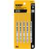 SET DE 5 CUCHILLAS PARA CALADORA, DE COBALTO, PARA METAL, 14 DIENTES X PULG. MARCA DEWALT
