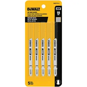 SET DE 5 CUCHILLAS PARA CALADORA CODIGO DW3774-5, 18 DIENTES X PULG. MARCA DEWALT