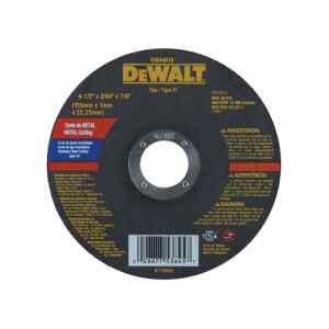 DISCO ABRASIVO, PLANO, 4-1/2 X 3/64 PULG, 1 MM, PARA CORTE ACERO INOXIDABLE. MARCA DEWALT