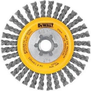 CEPILLO DE RUEDA/CIRCULAR, TRENZADO/ENTORCHADO, 4 PULG, EJE 5/8 PULG-11, ACERO DE CARBONO, 20,000 RPM. MARCA DEWALT