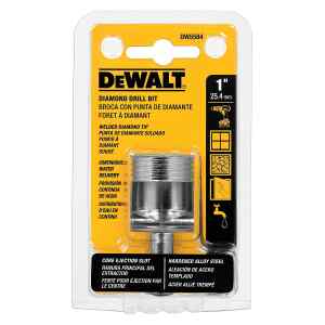 BROCA DE DIAMANTE, DE 1 PULG, PARA AZULEJO, VIDRIO, GRANITO, PORCELANATO. MARCA DEWALT