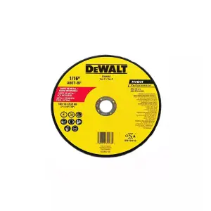 DISCO ABRASIVO, PLANO, 7 X 0.55 X 7/8 PULG, CORTAR METAL/ACERO INOXIDABLE, 1.6 MM. MARCA DEWALT