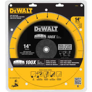 DISCO DIAMANTADO 14 X 3/32 X 1 PARA CORTAR METAL EN TRONZADORAS, ALTO RENDIMIENTO. MARCA DEWALT