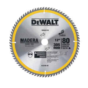 DISCO DE SIERRA, 12 PULG, 80 DIENTES, CORTE FINO. MARCA DEWALT