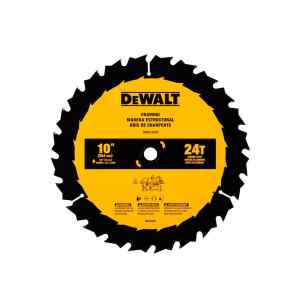 DISCO DE SIERRA, 10 PULG, EJE 5/8 PULG, 24 DIENTES DE CARBURO, P/CORTES LONGITUDINALES RAPIDOS EN MADERA. MARCA DEWALT