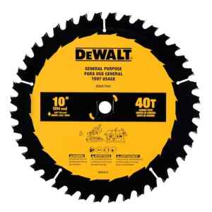 DISCO PARA MADERA, 10 PULG X 5/8 PULG, 40 DIENTES, CORTES GENERALES. MARCA DEWALT