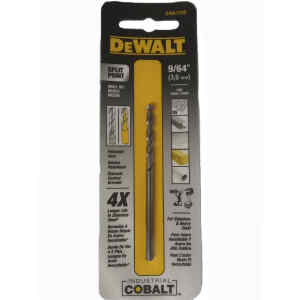 BROCA DE COBALTO, METAL Y MADERA, 9/64 PULG. MARCA DEWALT