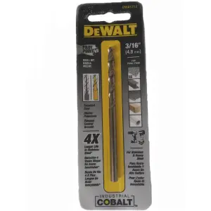 BROCA DE COBALTO, METAL Y MADERA, 3/16 PULG. MARCA DEWALT