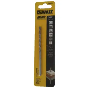 BROCA MULTIMATERIAL, 3/16 X 4-1/2 PULG LARGO, METAL, MADERA, PLASTICO, CONCRETO. MARCA DEWALT