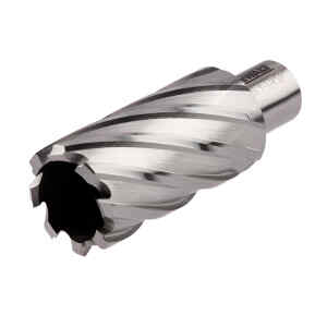 BROCA ANULAR HSS PARA METAL DE 1 1/4 X 2 PULGADAS VASTAGO 3/4. MARCA DEWALT