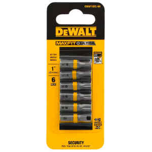 SET 6 PUNTAS DE SEGURIDAD, T25, T30, SP10, HS1/8 Y HS5/32, MAXFIT ULTRA, DISEÑO ANTI-SNAP QUE REDUCE LA ROTURA. DEWALT