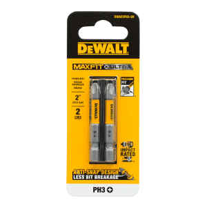 SET 2 PUNTAS PHILLIPS MAXFIT ULTRA No. 3 X 2 PULGADAS DE LARGO, DISEÑO ANTI-SNAP QUE REDUCE LA ROTURA. DEWALT