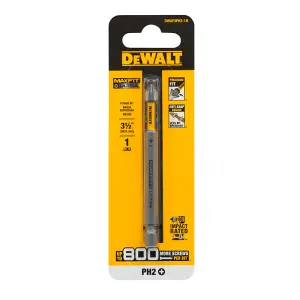 PUNTA PHILLIPS MAXFIT ULTRA No. 2 X 3- 1/2 PULGADAS DE LARGO, DISEÑO ANTI-SNAP QUE REDUCE LA ROTURA. DEWALT